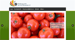 Desktop Screenshot of fuenf-elemente-ernaehrung-ev.de